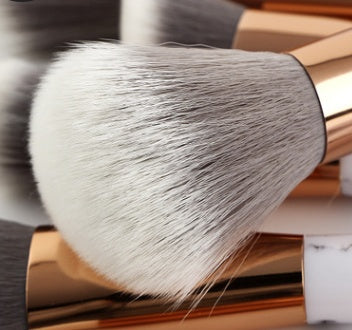Marble Makeup Brush Set - 11-Piece Beauty Kit