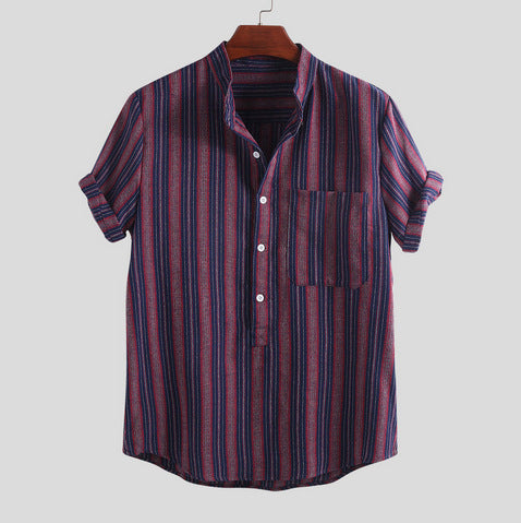Men's Shirt Short Sleeve Lapel Printed Shirt Hawaiian Shirt