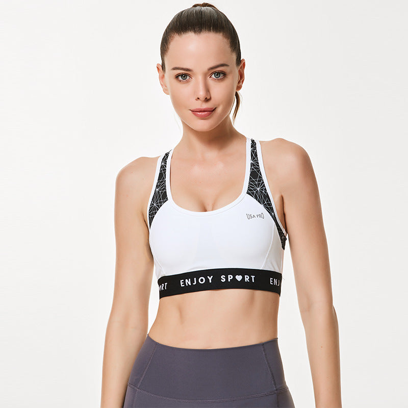 Gathering Adjustable Sports Underwear Women Shockproof Running Fitness Yoga Clothes
