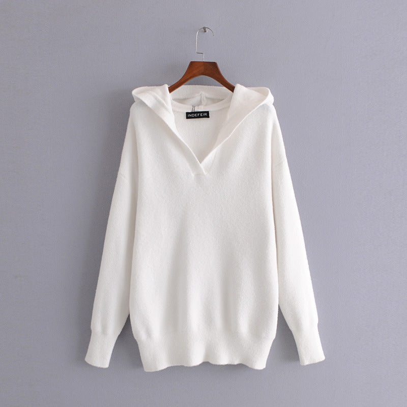 Soft Solid Color Knitted Sweater