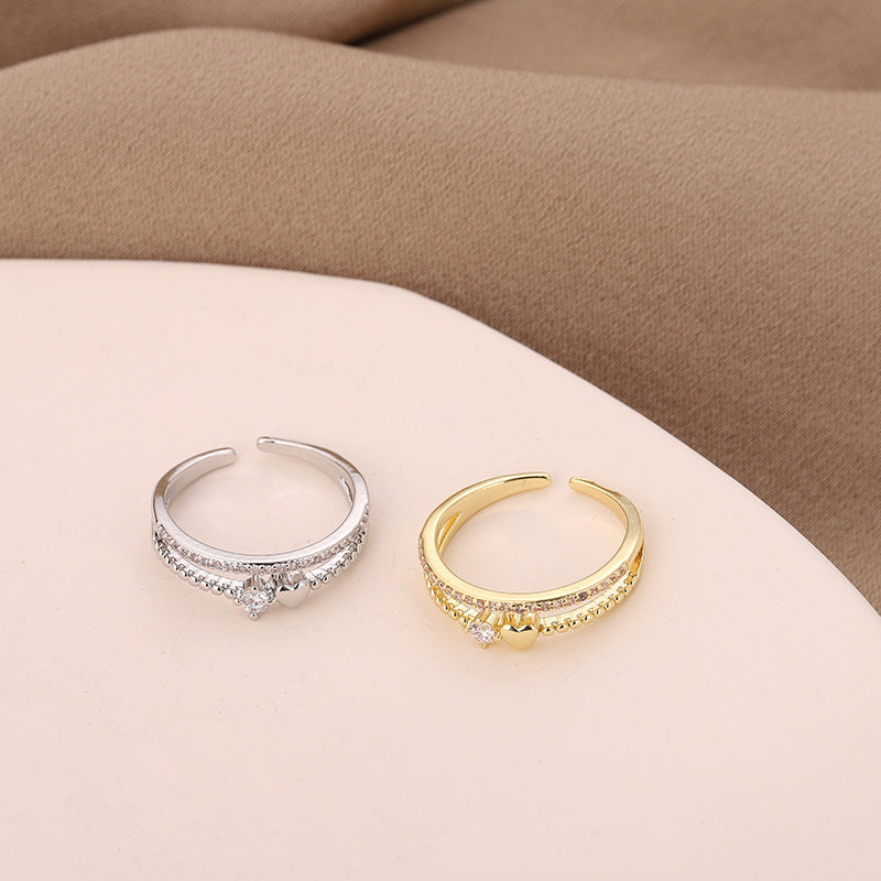 Heart-shaped Fashion Personality Copper Ring