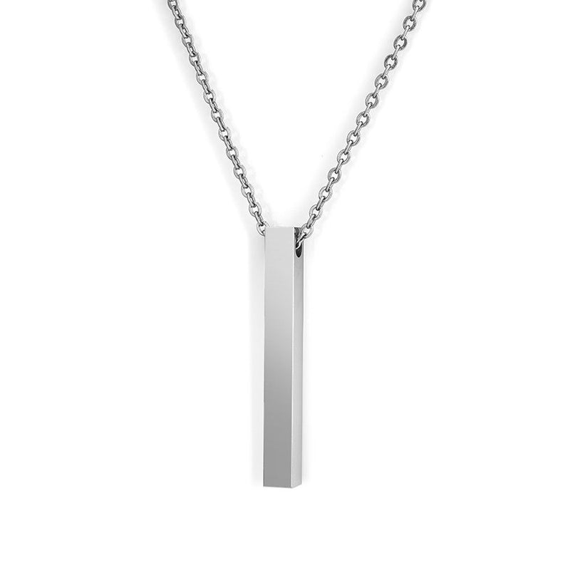 Fashion Simple Pendant Necklace for Men Women Stainless Steel Geometric Interlocking Chain Choker Male Jewelry Accessories Gifts