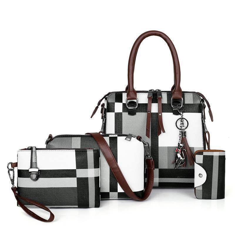 Luxury Plaid Designer Handbag