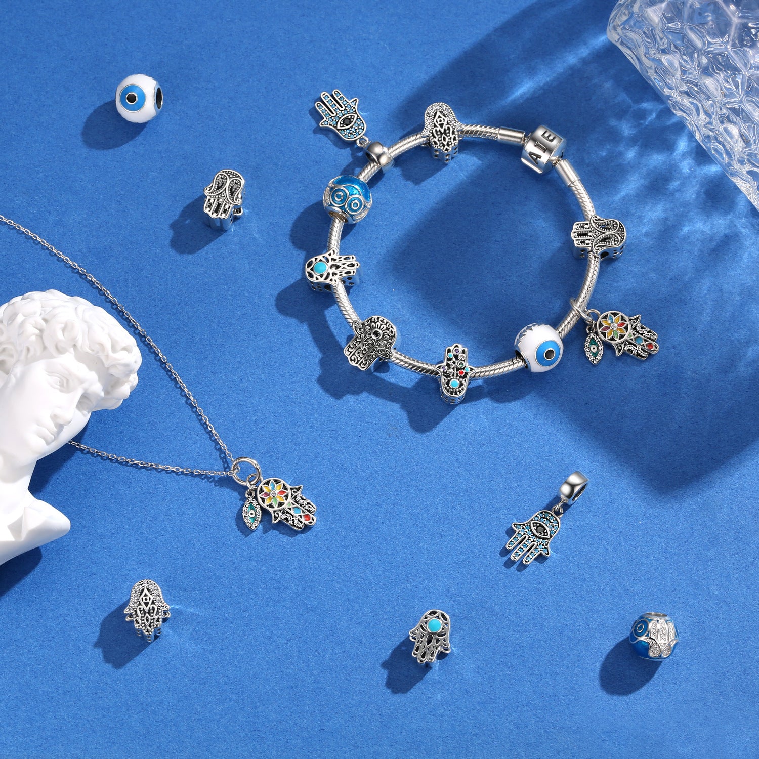 S925 Sterling Silver Beads Women Diy Bracelet Silver Jewelry Accessories Loose Beads